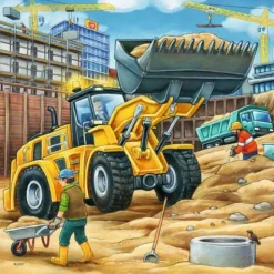 Puzzle-Set "Große Baufahrzeuge", 3x49 Teile