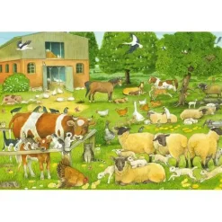 Puzzle "Tierkinder auf dem Bauernhof", 100 Teile