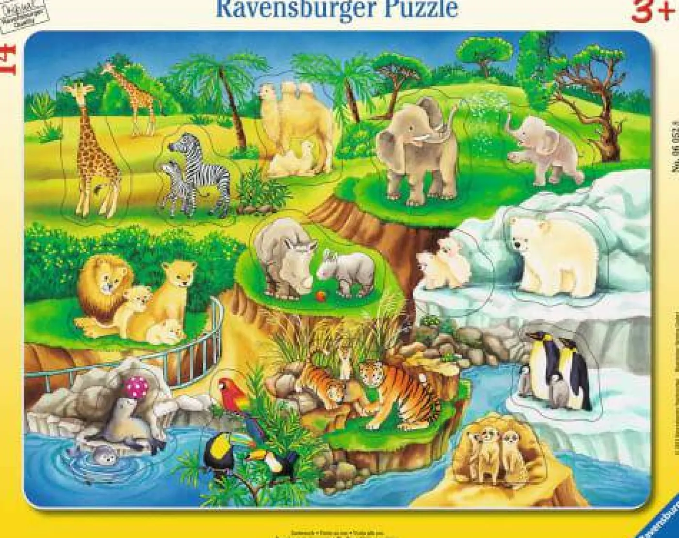 Rahmenpuzzle "Zoobesuch", 14 Teile
