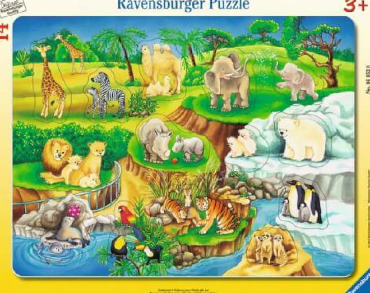 Rahmenpuzzle "Zoobesuch", 14 Teile