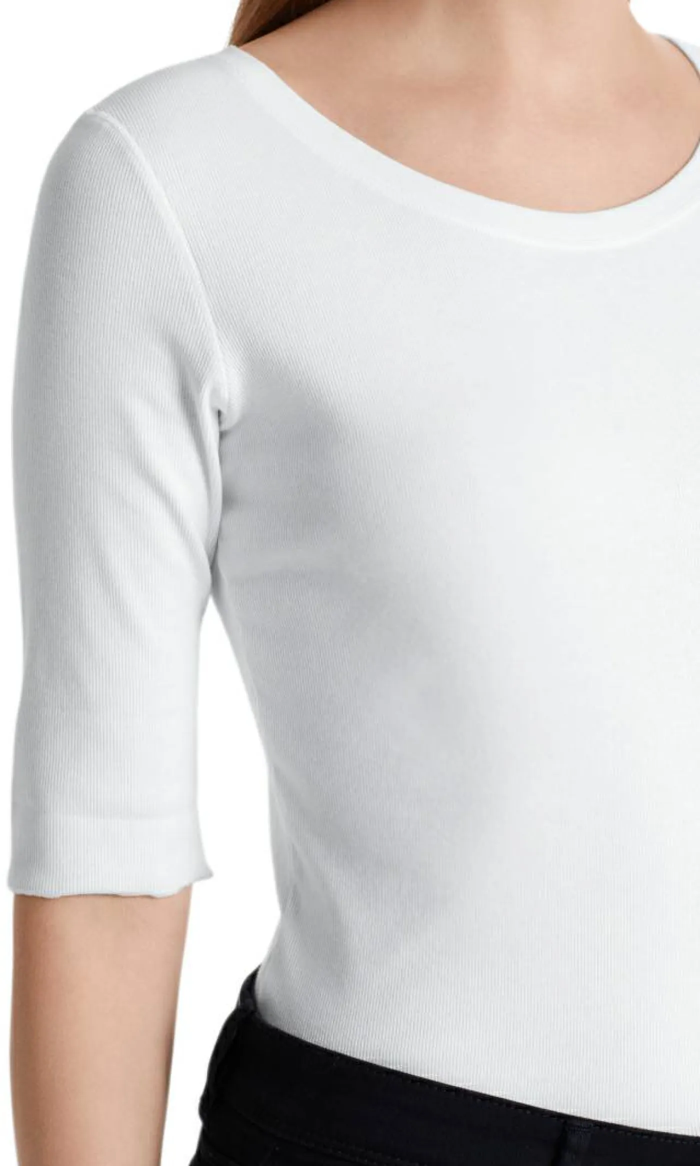 Rundhals-Shirt mit halben Ärmeln