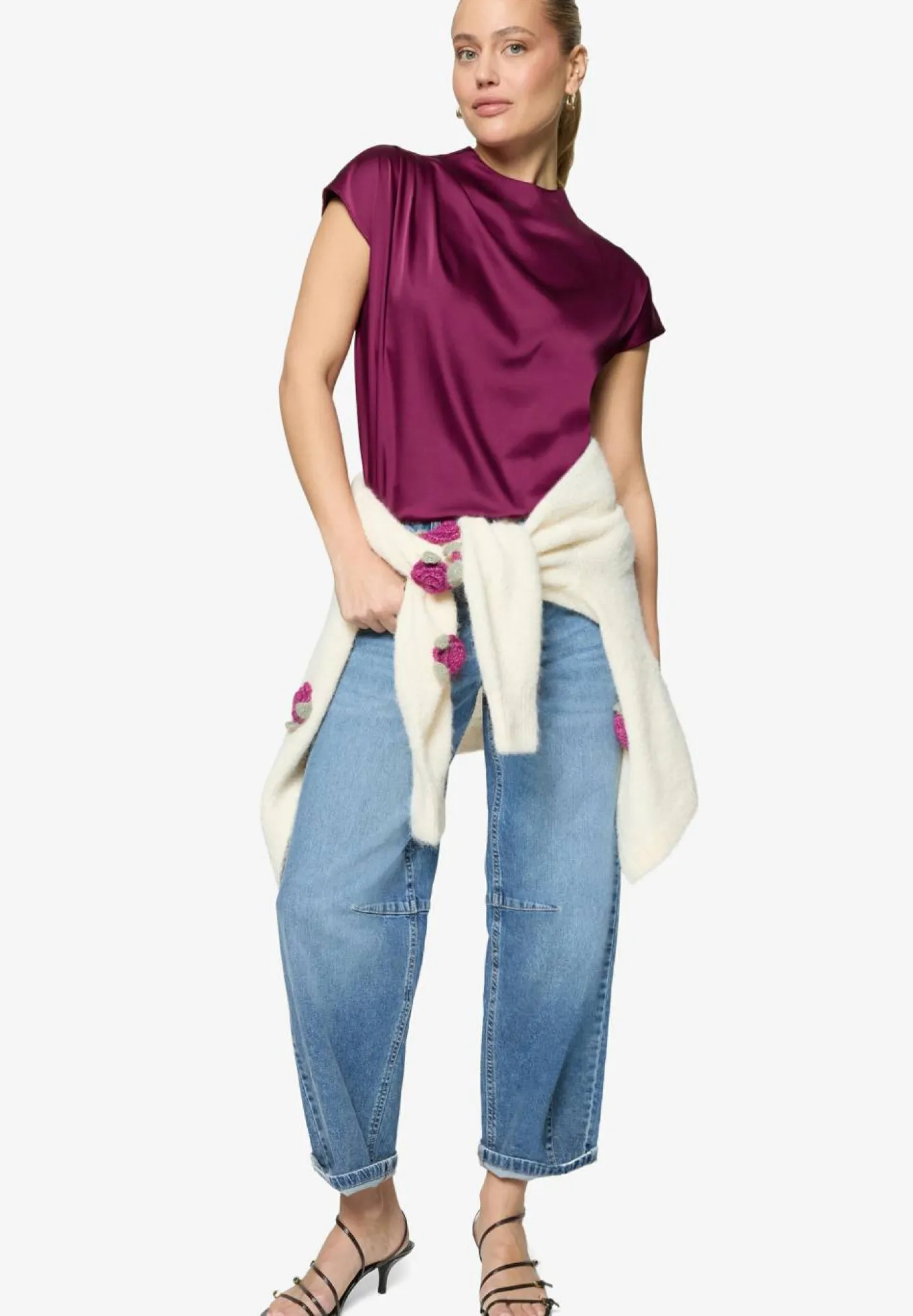Satinbluse
