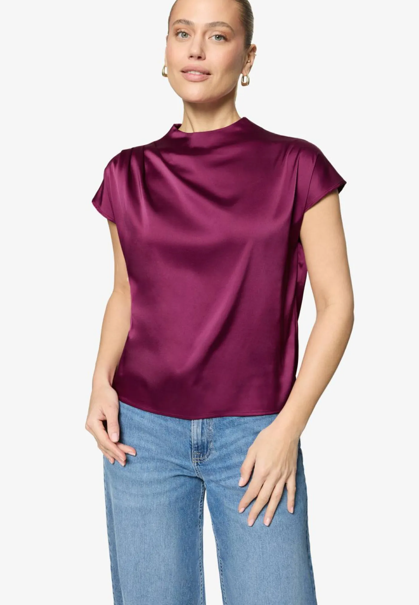 Satinbluse