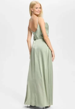 Satin-Maxikleid
