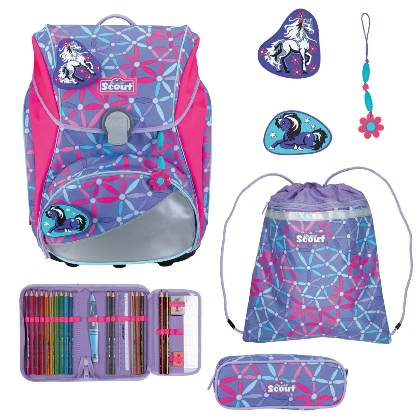 Schulranzen-Set "Neo DIN Pony Love"