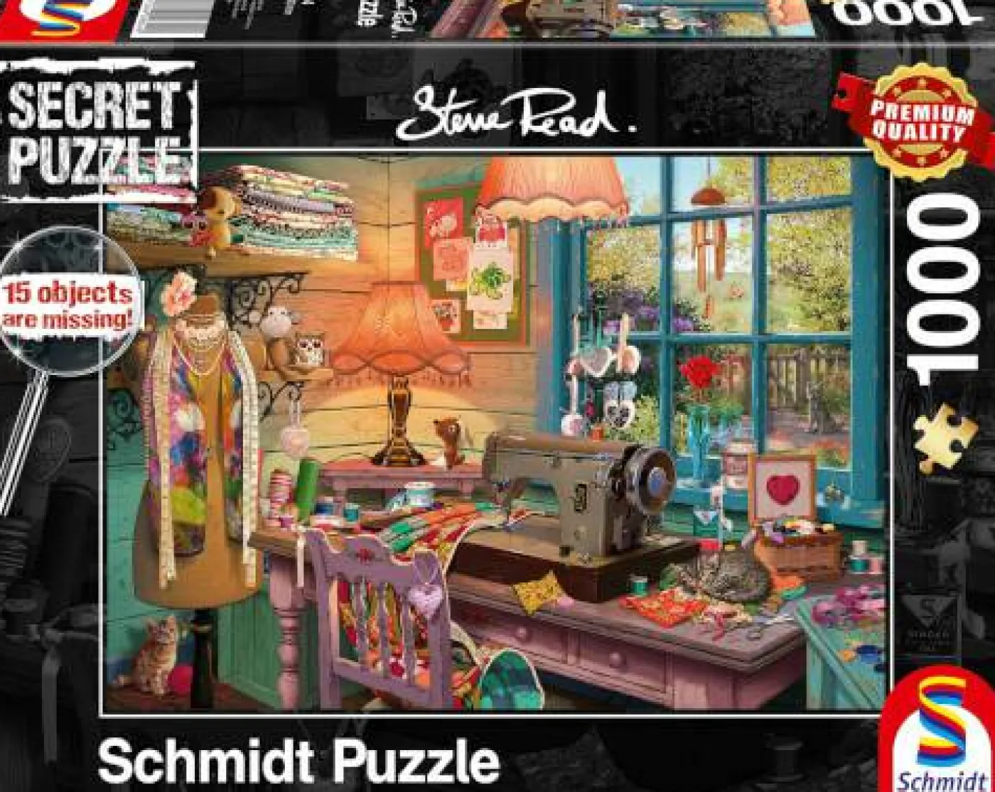 Secret-Puzzle "Im Nähzimmer", 1000 Teile