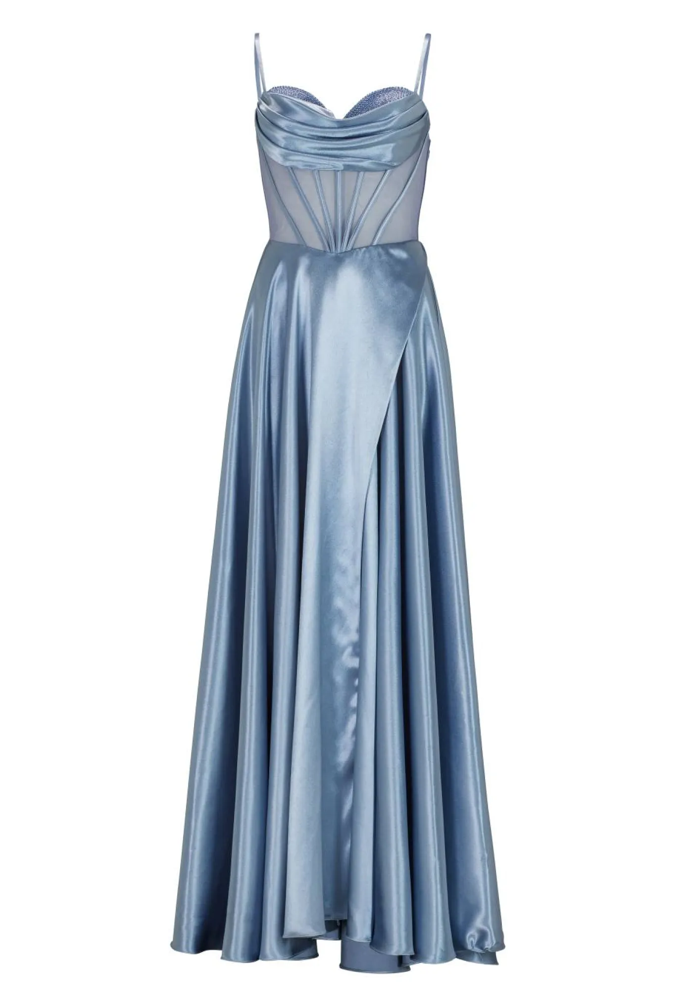 See-through-Corsagenkleid mit Ziersteinen