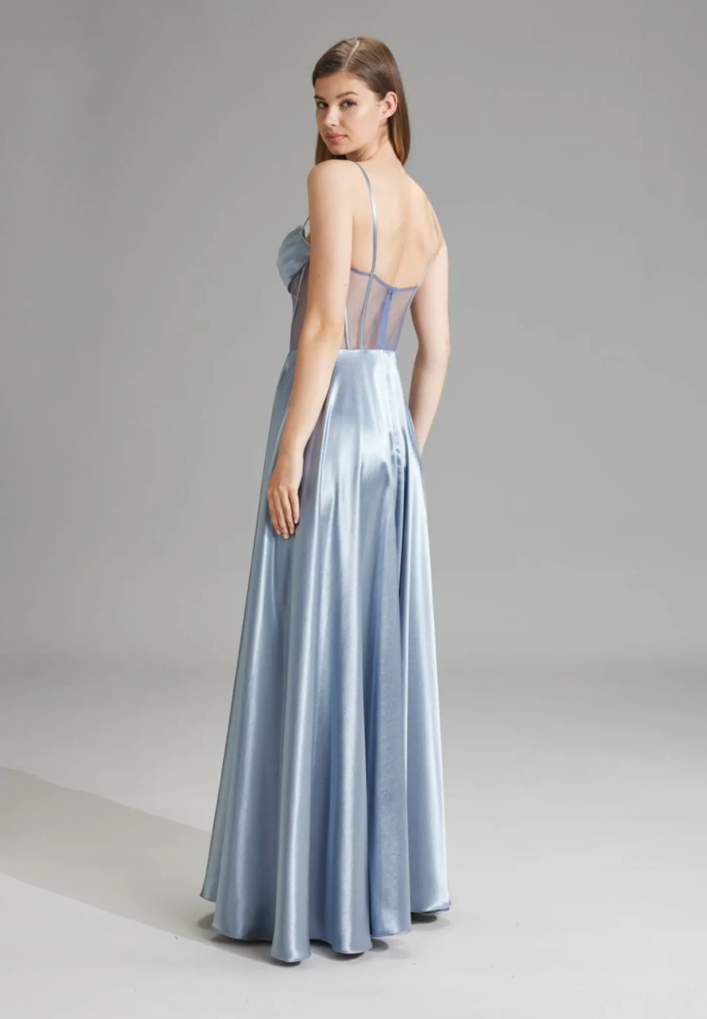 See-through-Corsagenkleid mit Ziersteinen
