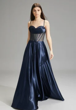 See-through-Corsagenkleid mit Ziersteinen