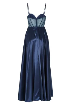 See-through-Corsagenkleid mit Ziersteinen