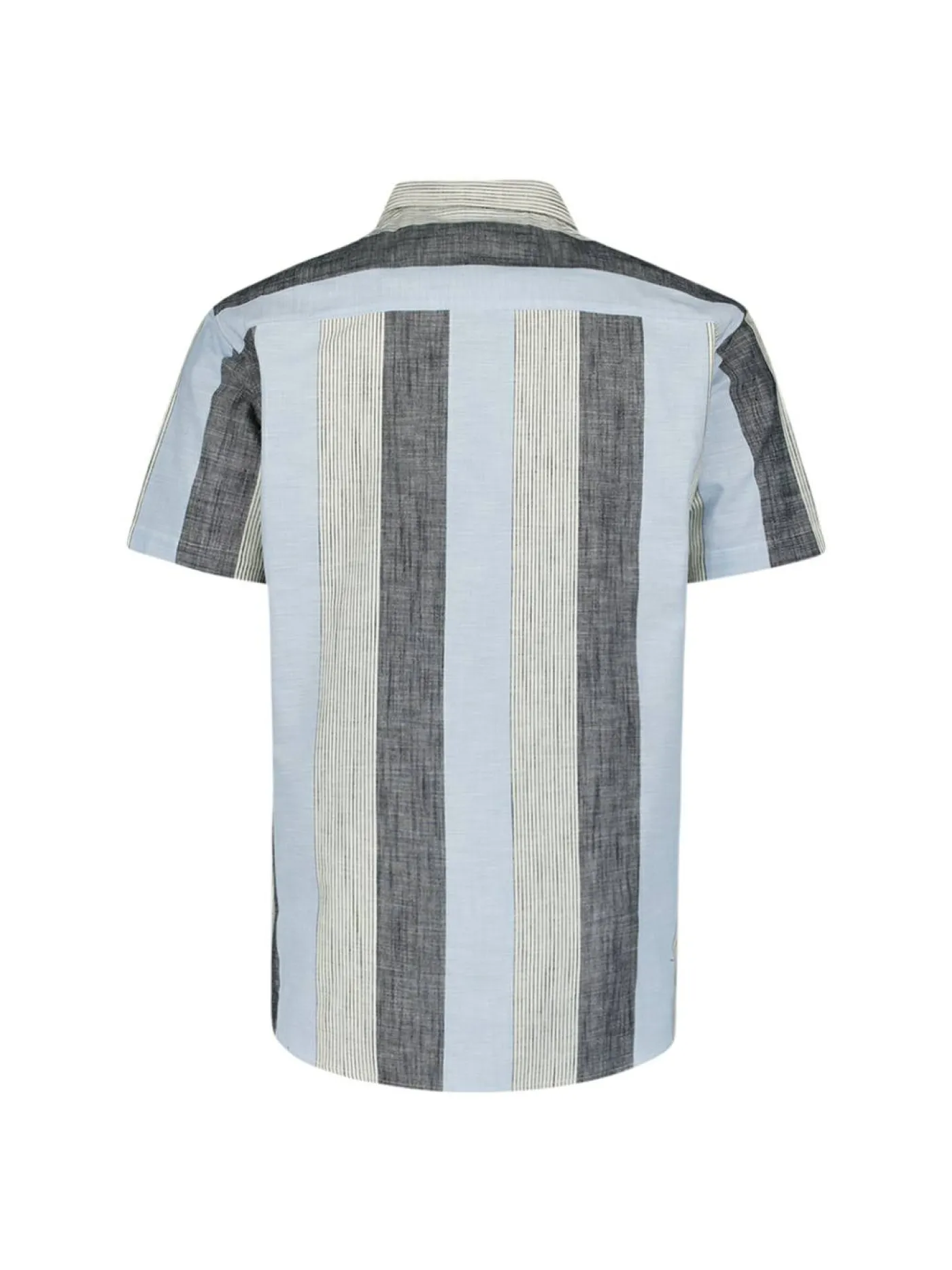 Shirt Short Sleeve Revers Collar Slub Mu