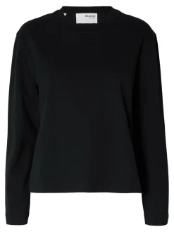 SLFESSENTIAL LS BOXY TEE NOOS