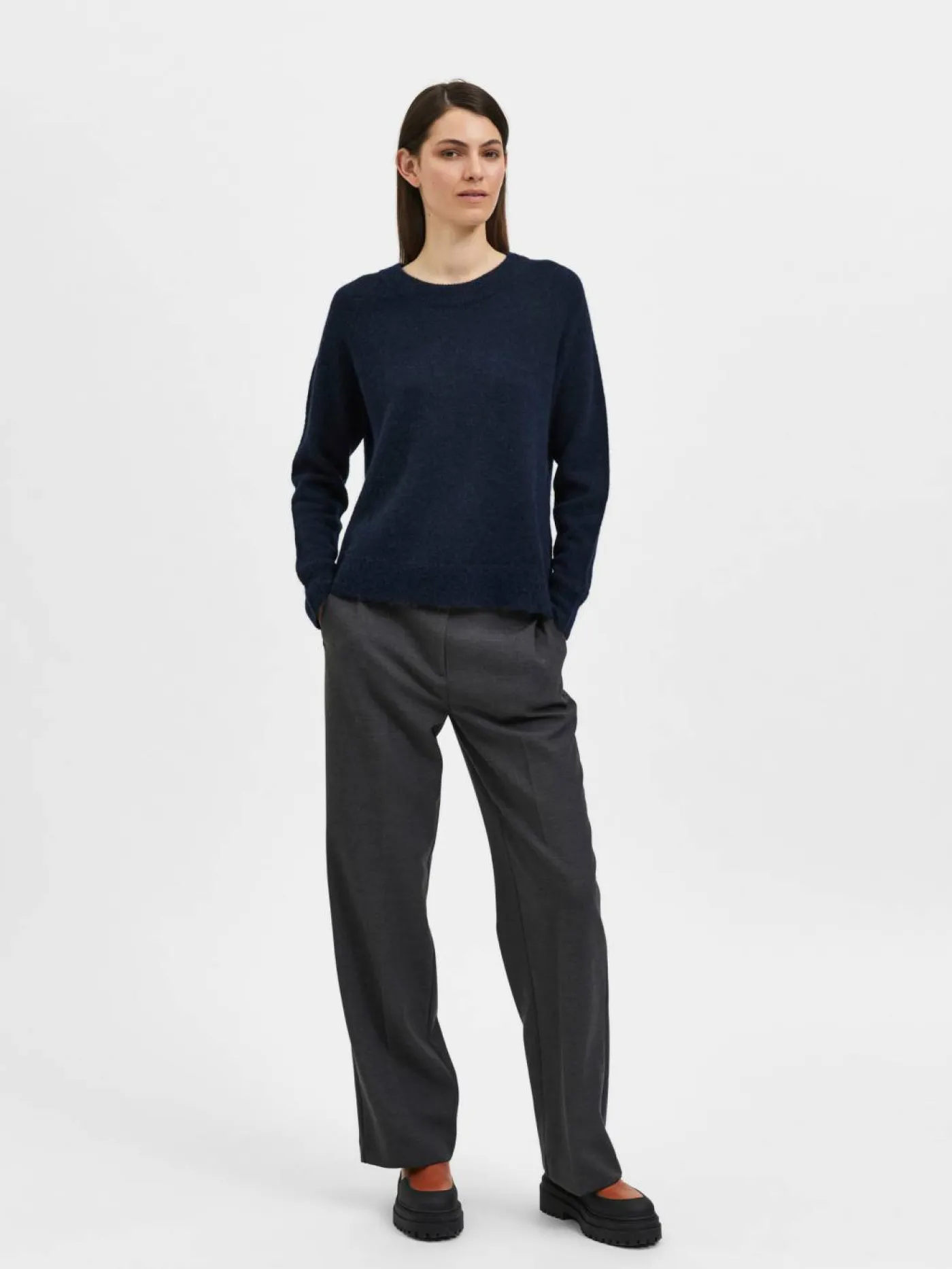 SLFLULU LS KNIT O-NECK B NOOS