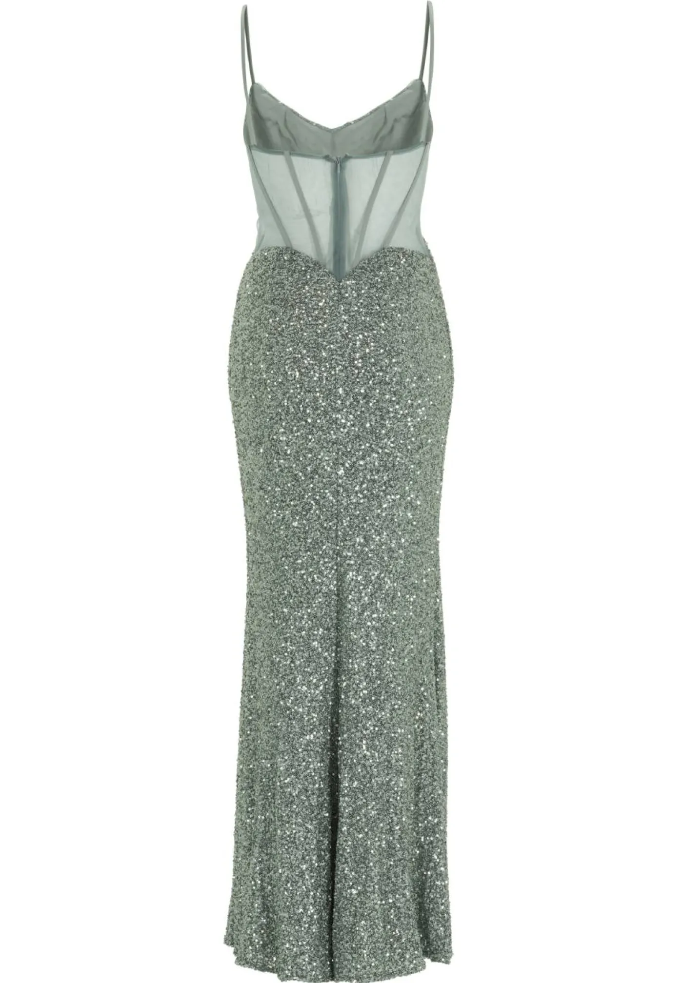 Slipdress mit transparenter Rückenpartie