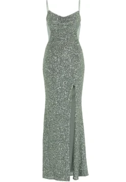 Slipdress mit transparenter Rückenpartie
