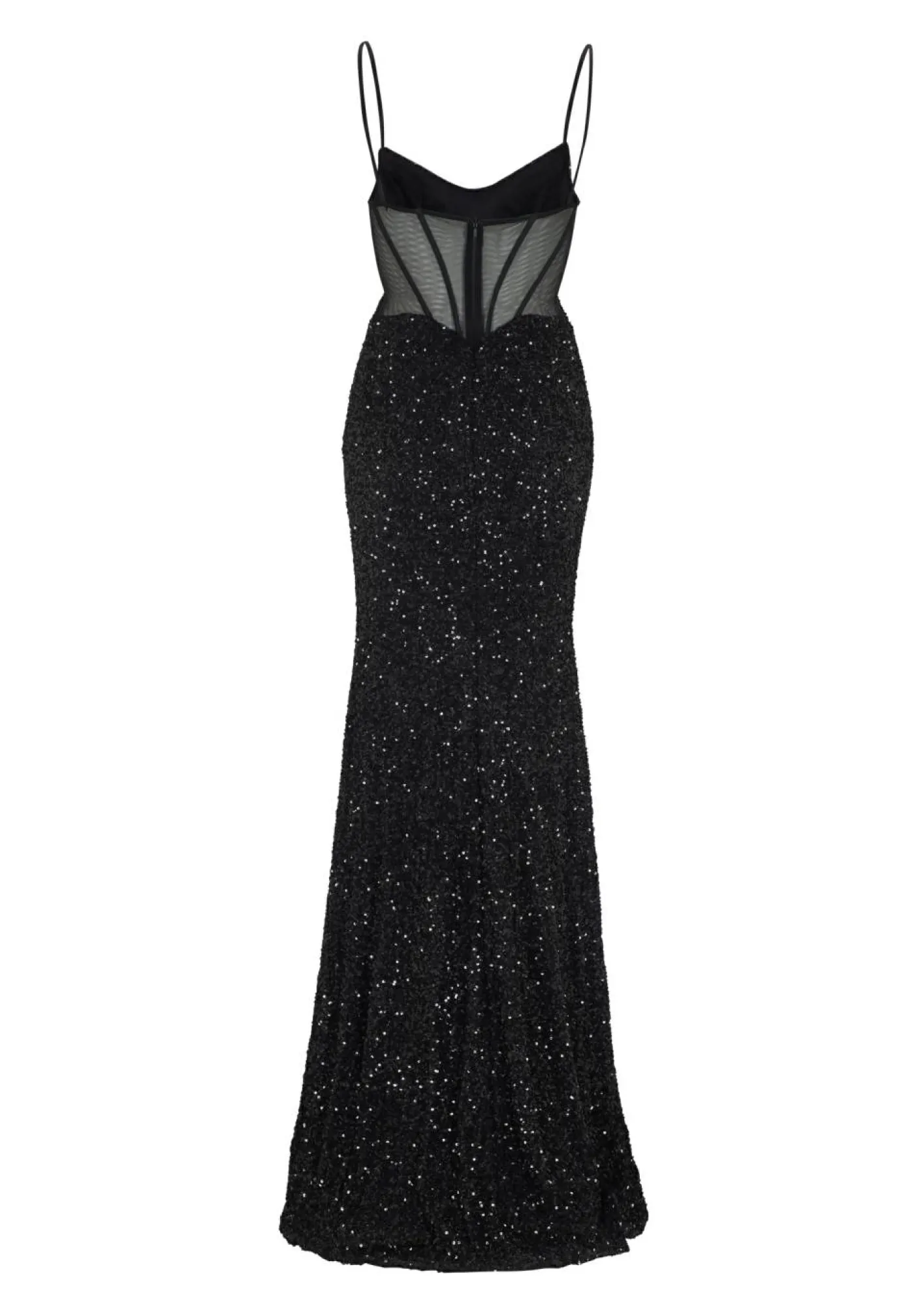 Slipdress mit transparenter Rückenpartie