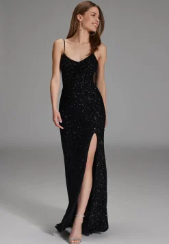 Slipdress mit transparenter Rückenpartie