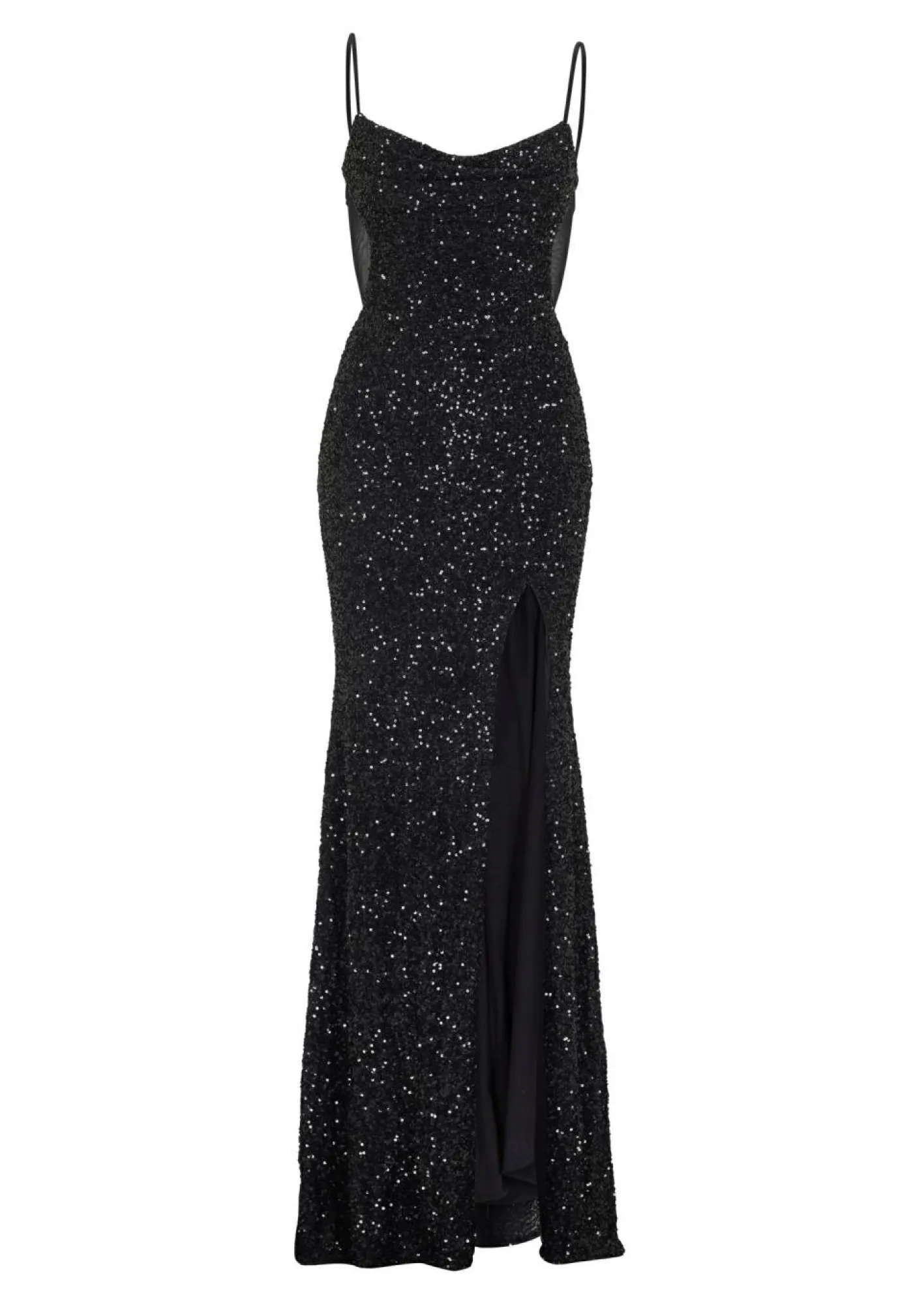 Slipdress mit transparenter Rückenpartie