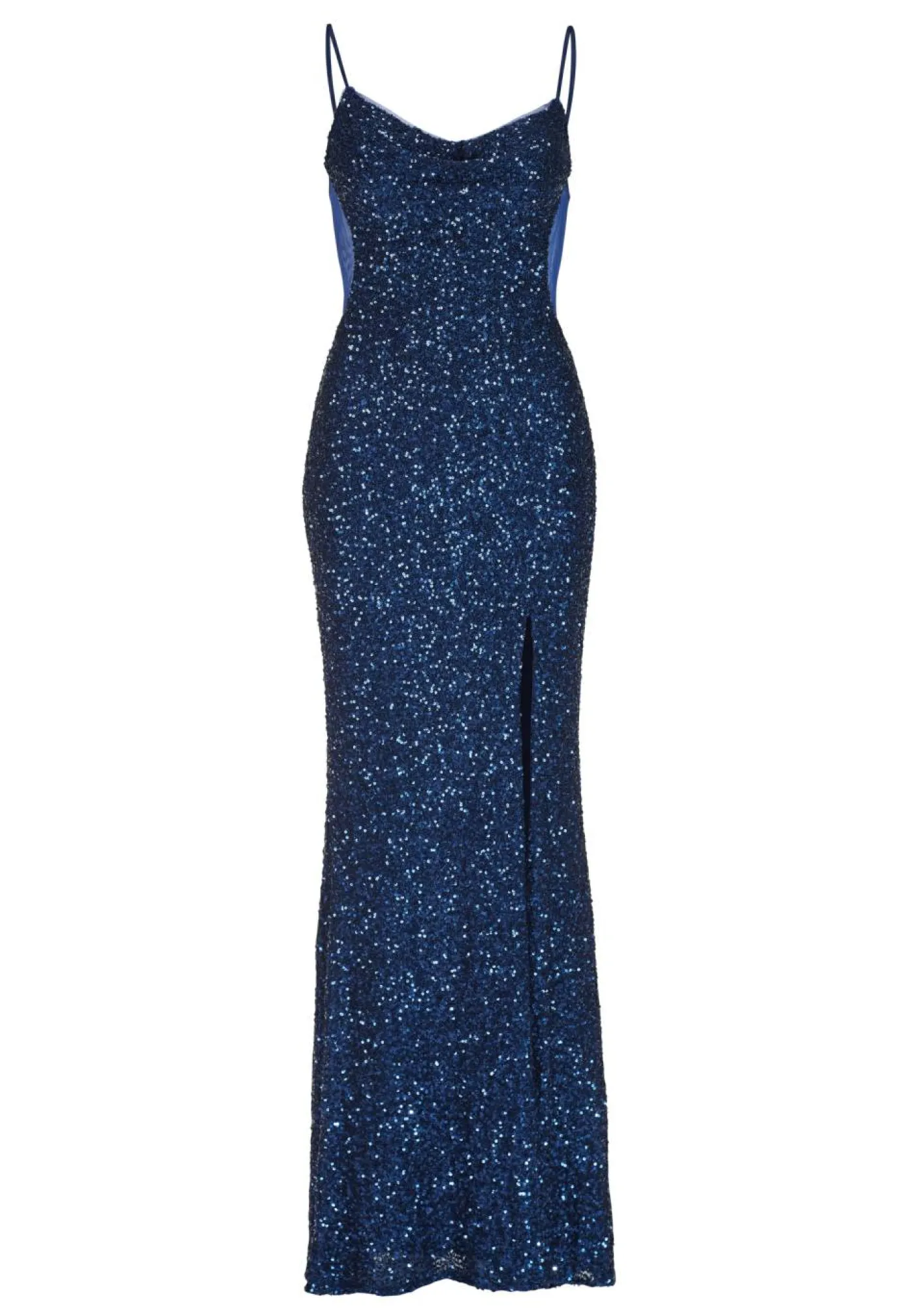 Slipdress mit transparenter Rückenpartie