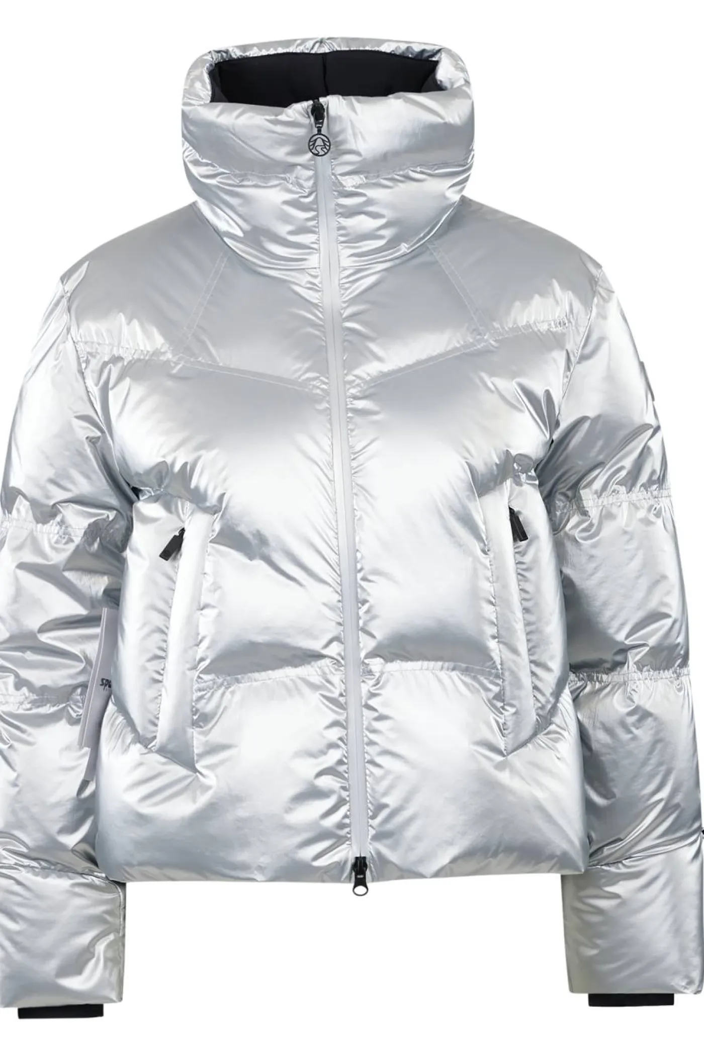 Steppjacke aus trendigem Metallic-Nylon