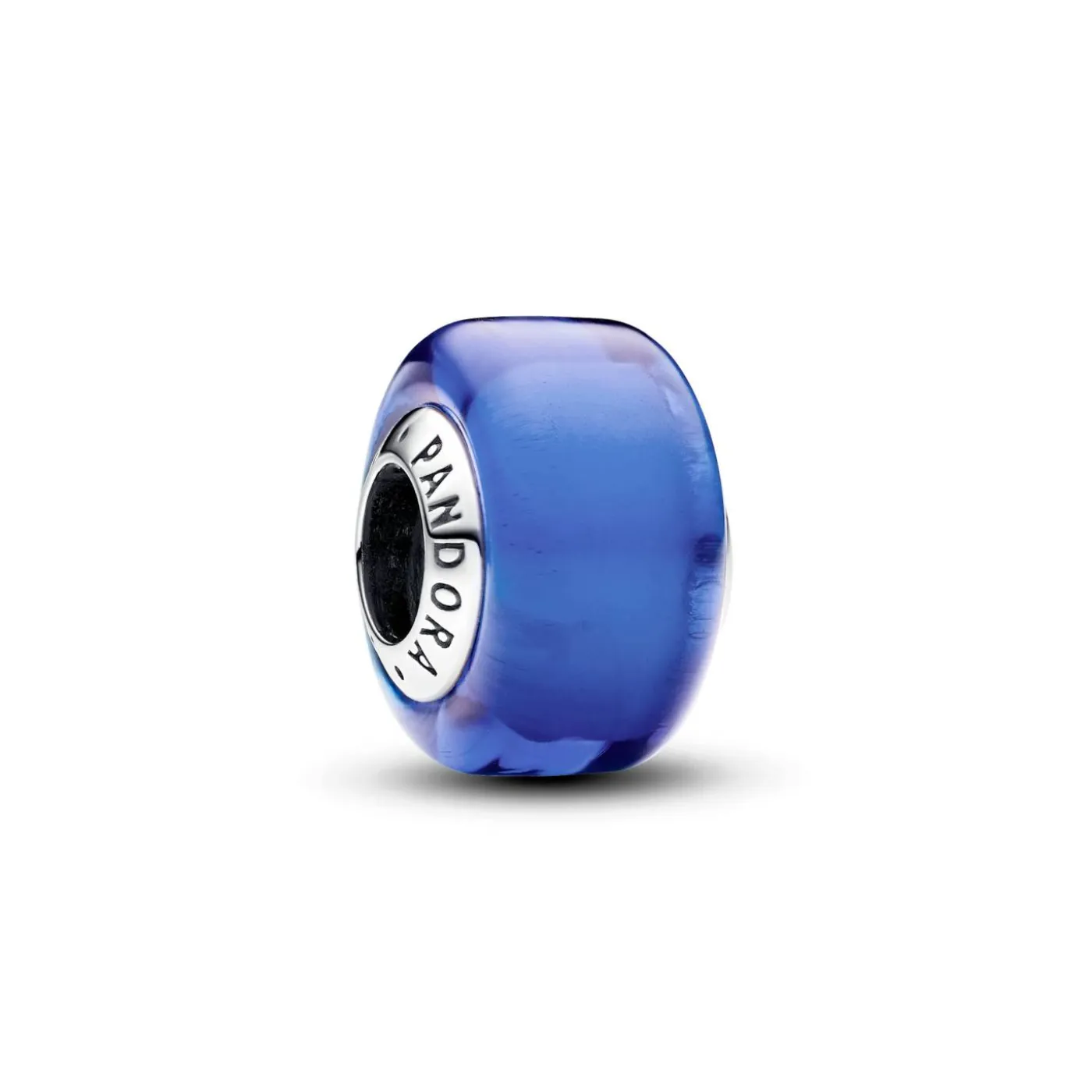 Sterling silver charm with blue Murano g