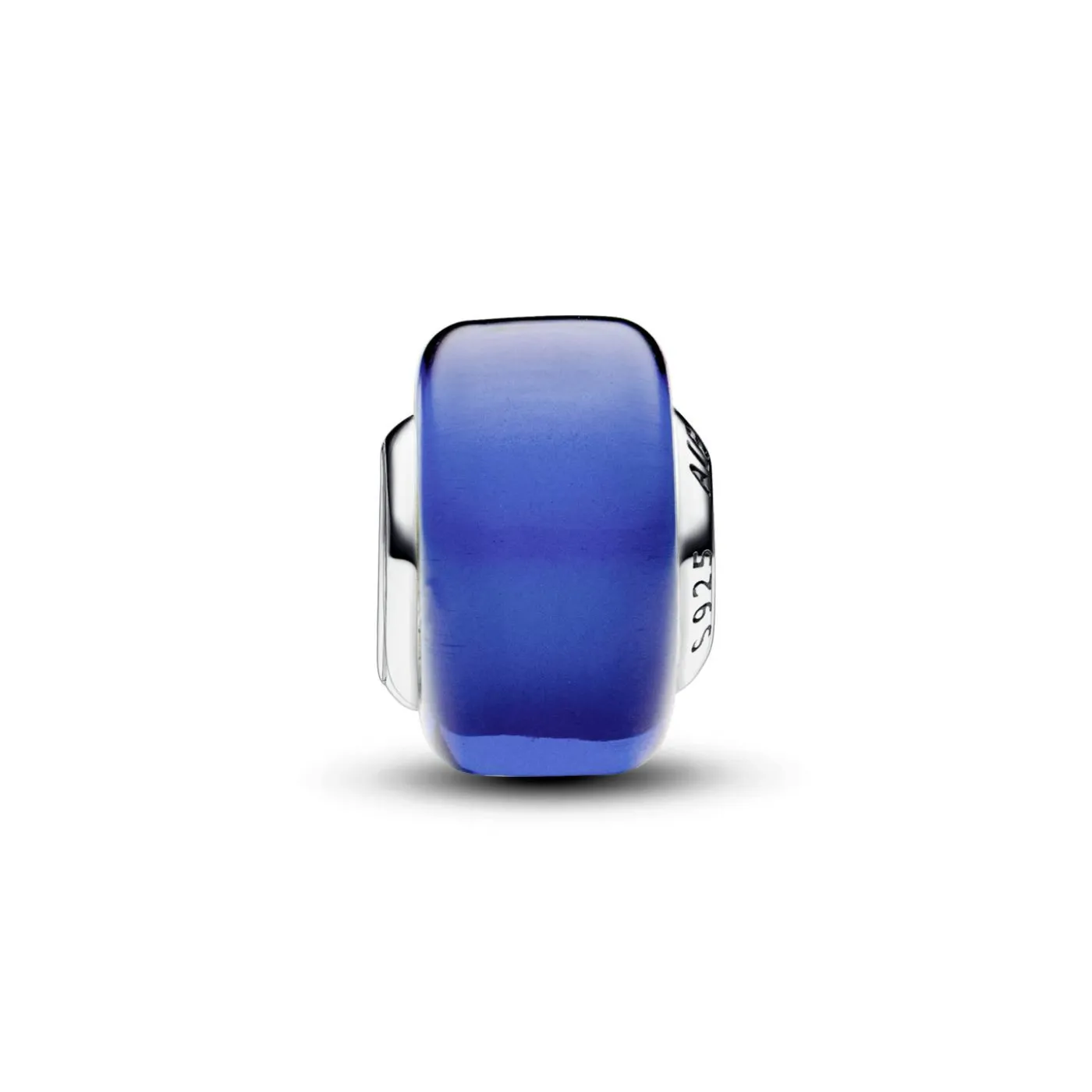 Sterling silver charm with blue Murano g