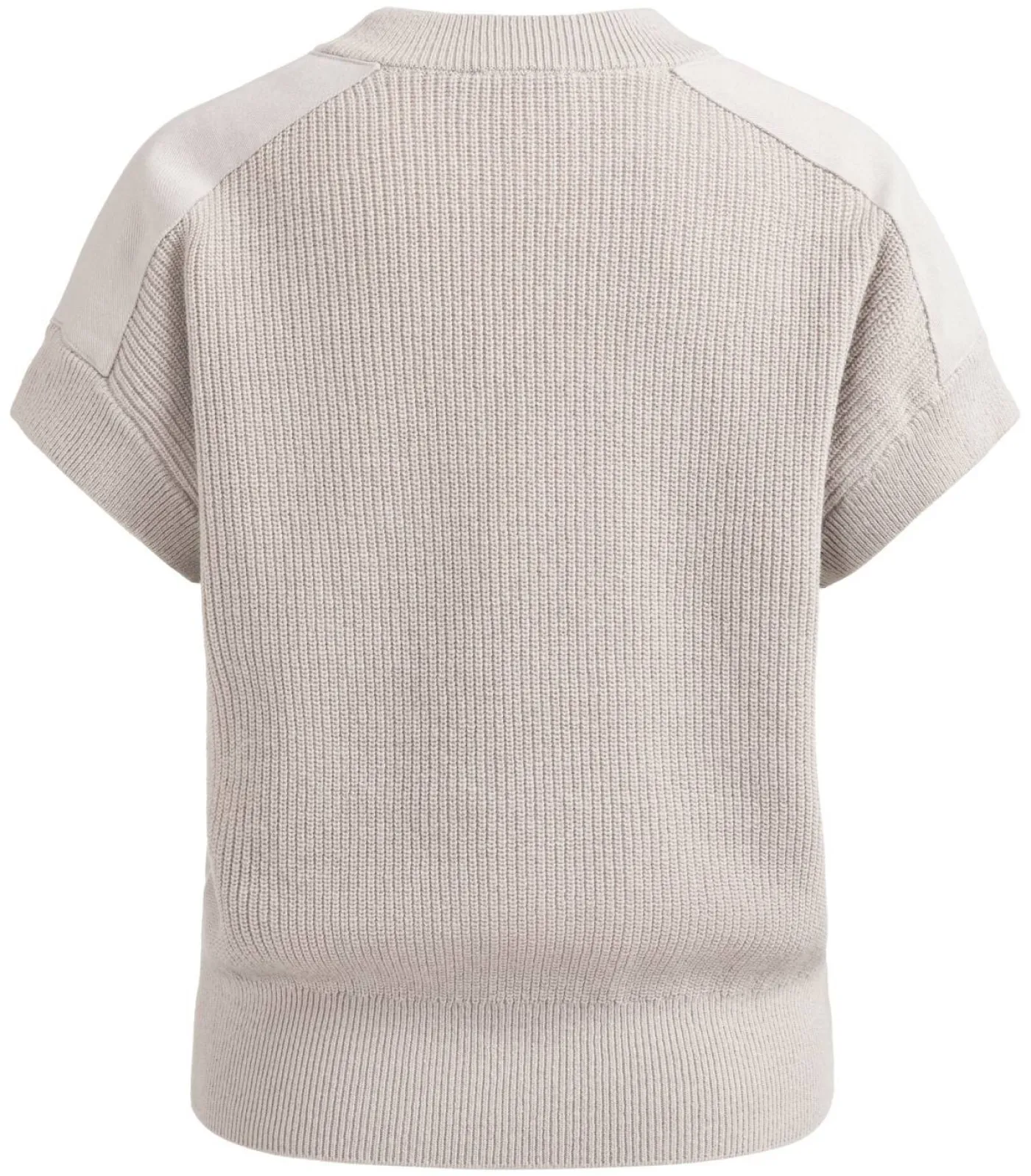 Strickoberteil mit gewebten Schulterdetails