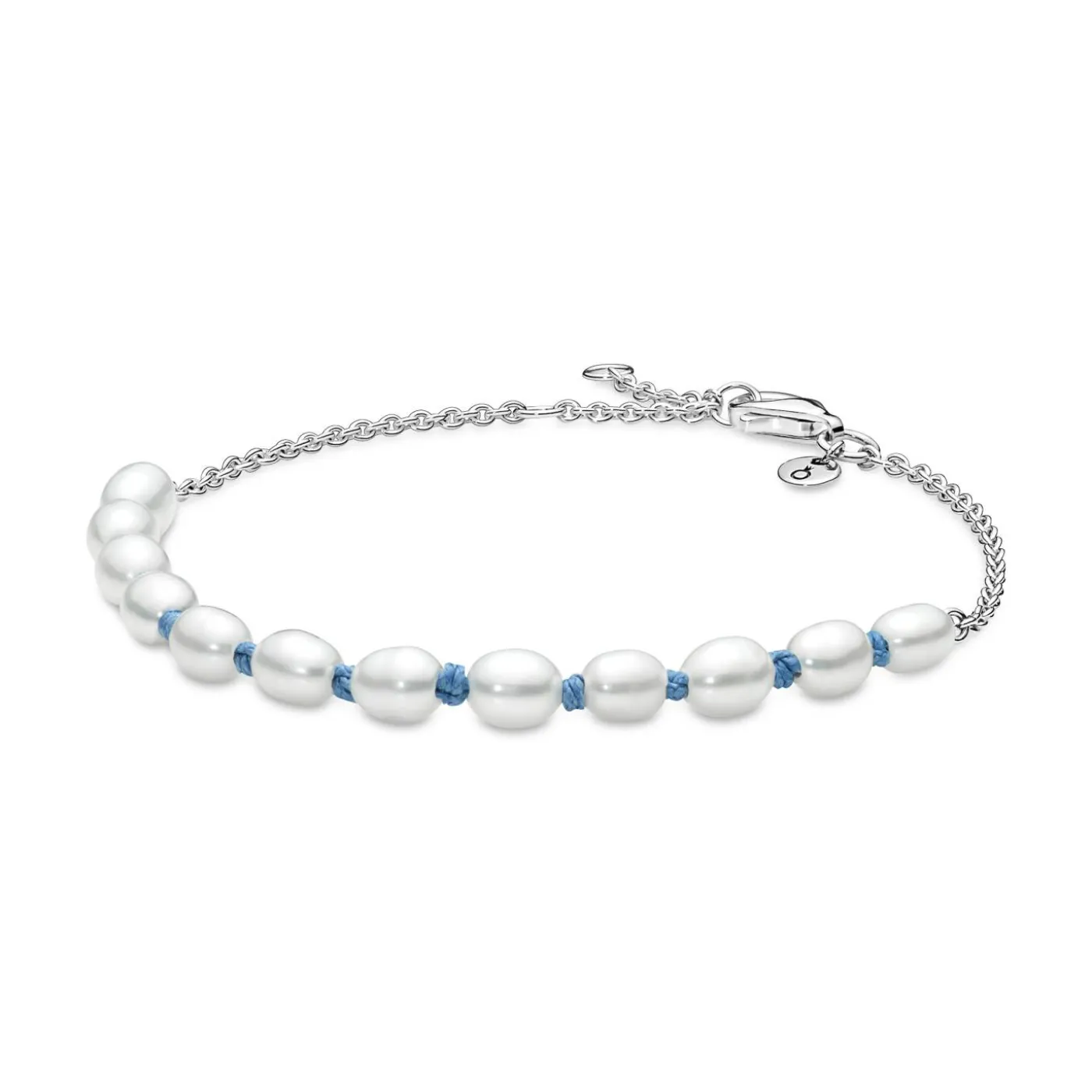 Süßwasserzuchtperle Blaue BandketteArmband