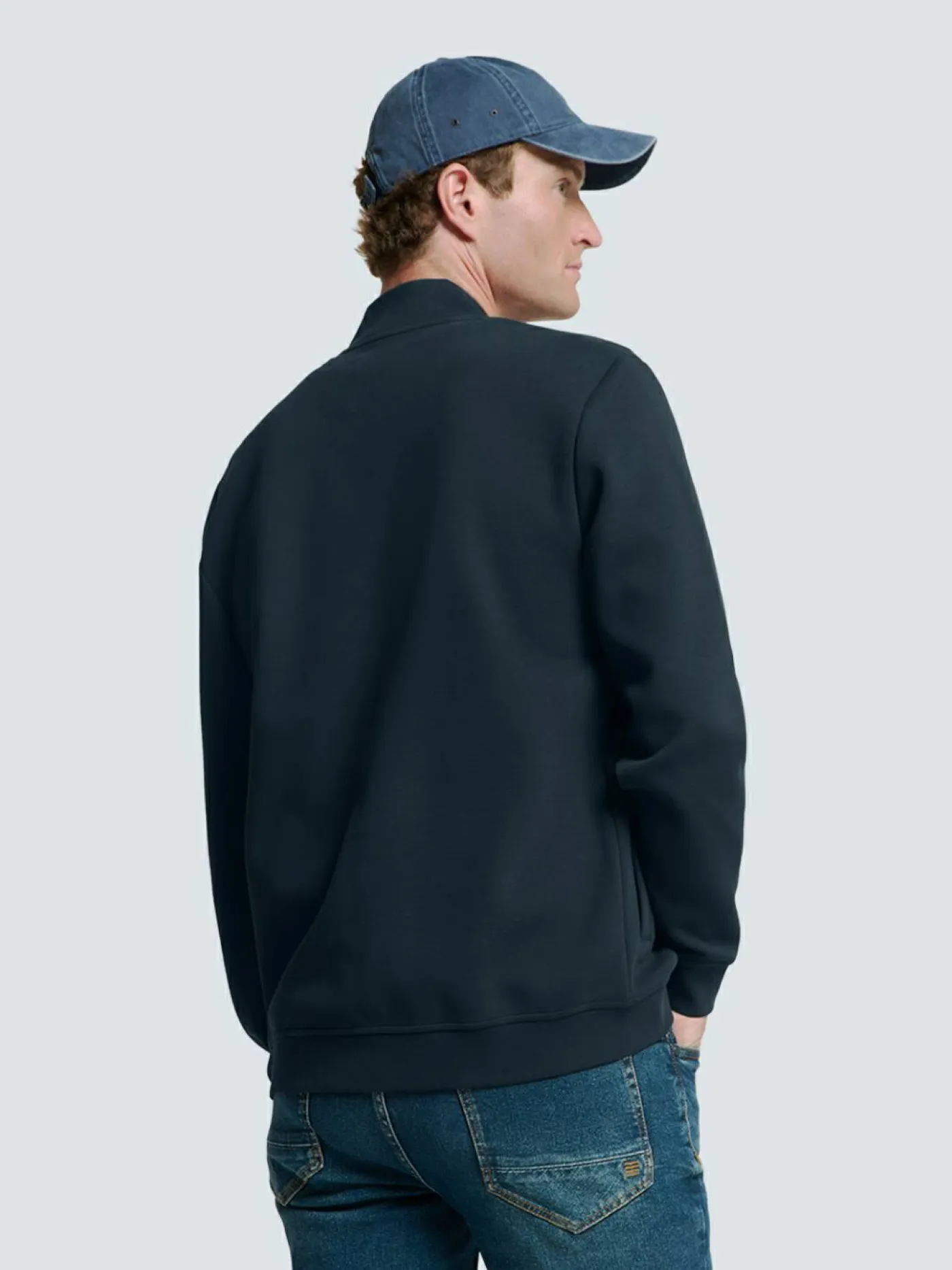 Sweater Full Zipper Pique Bomber