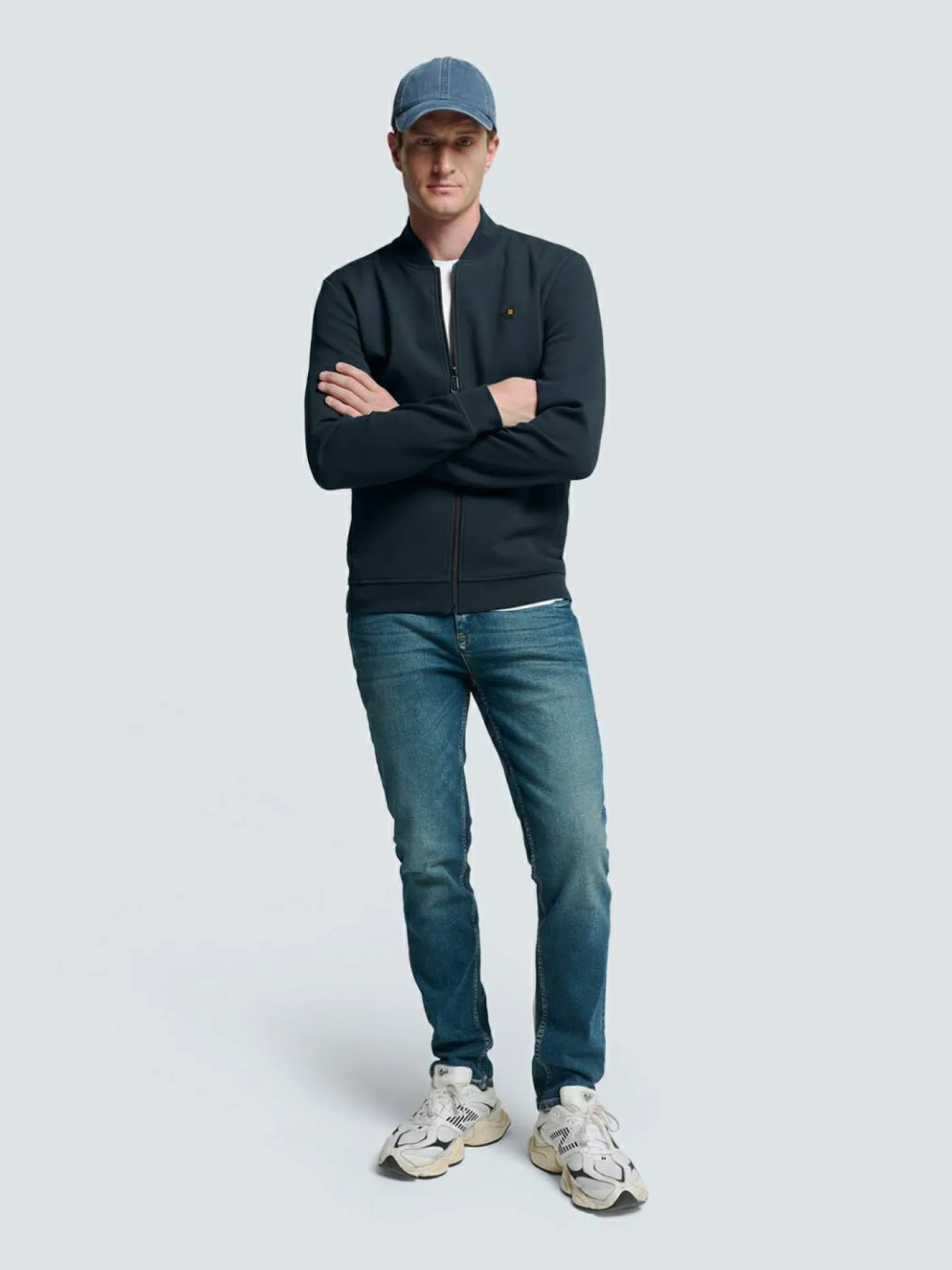 Sweater Full Zipper Pique Bomber