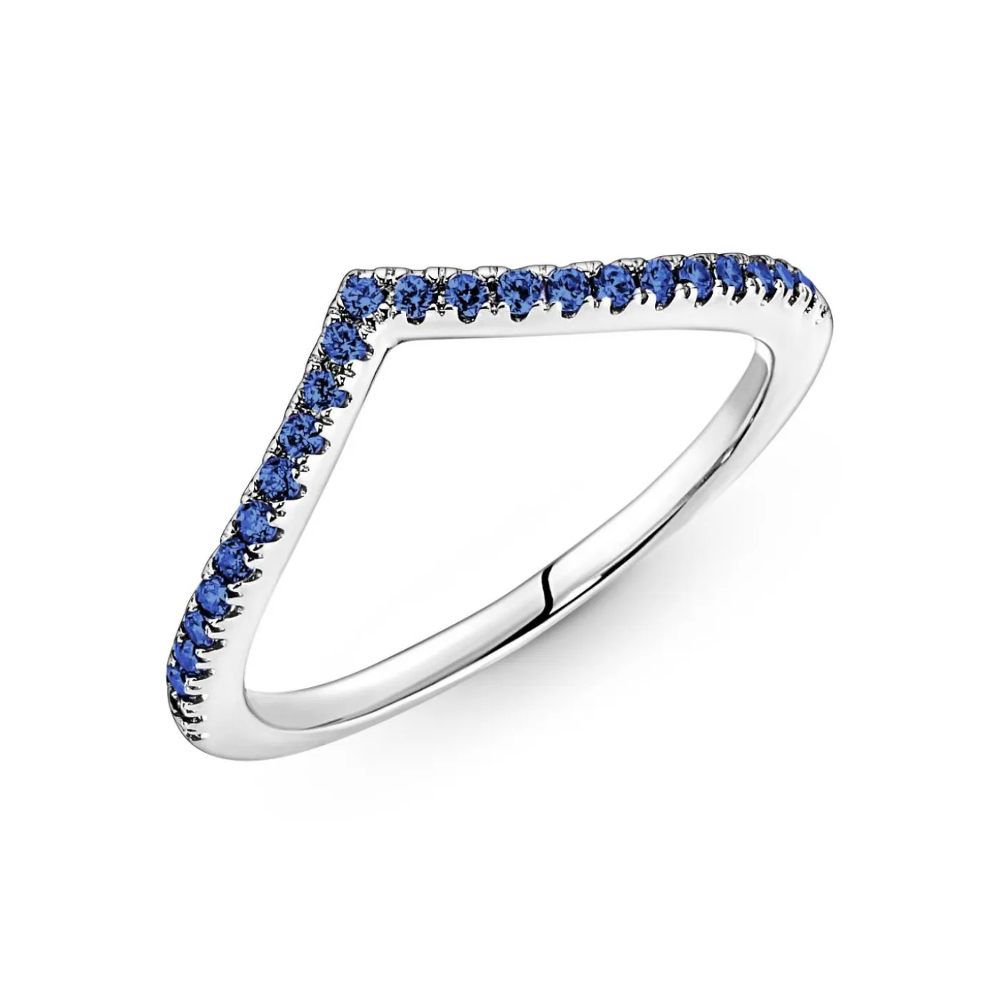 Timeless Wishbone Funkelnder Blauer Ring