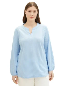 T-shirt blouse vertical stripe