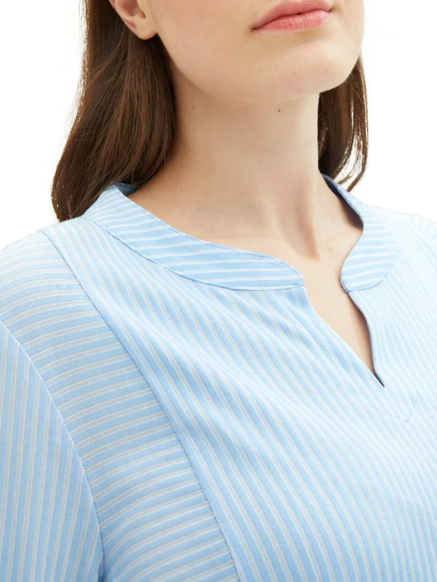 T-shirt blouse vertical stripe