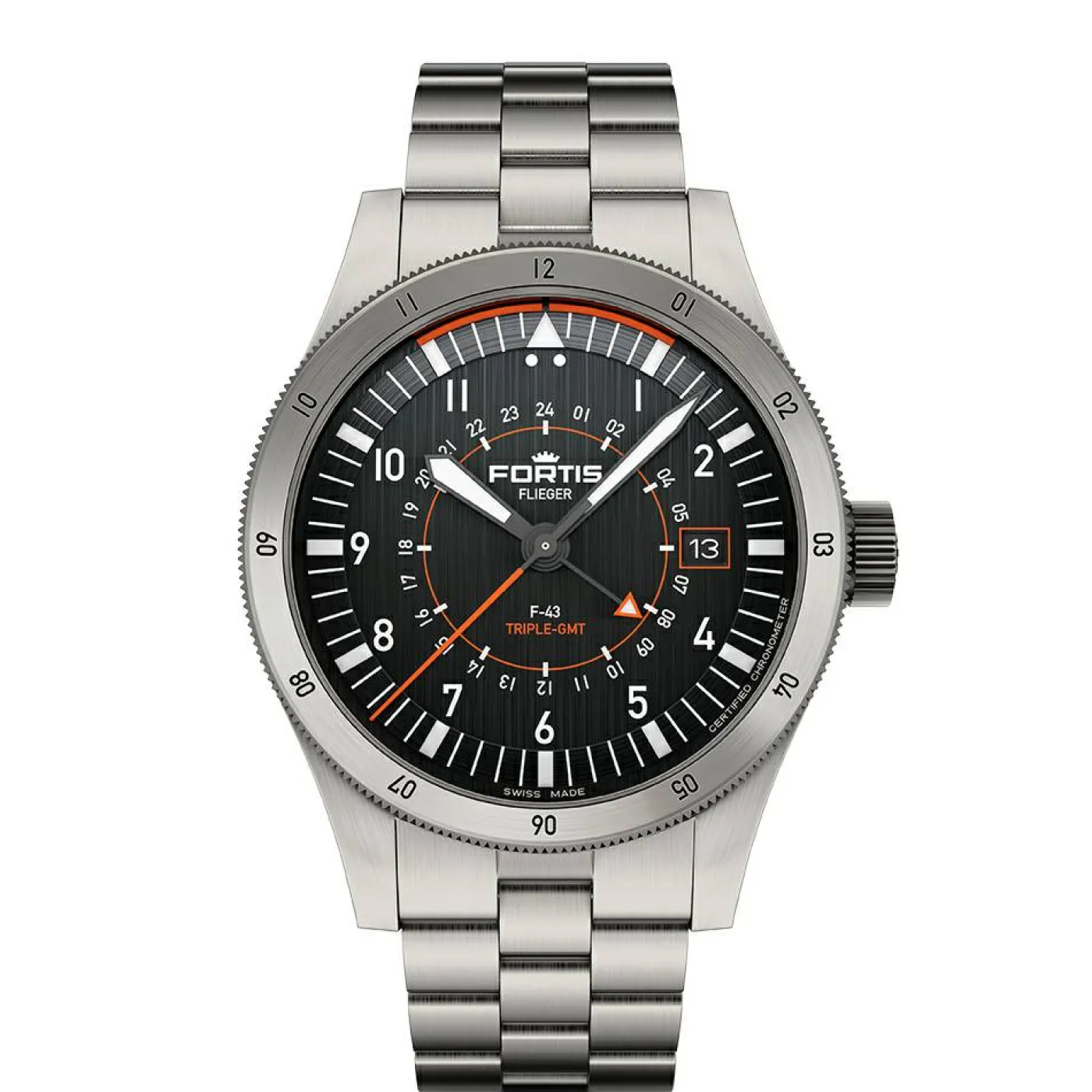 Uhr "FLIEGER F-43 TRIPLE-GMT"
