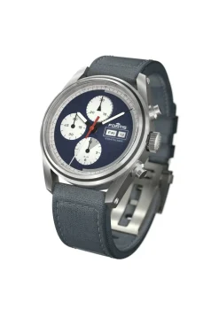 Uhr "STRATOLINER S-41 BLUE JAPAN AUF AVIATOR STRAP"