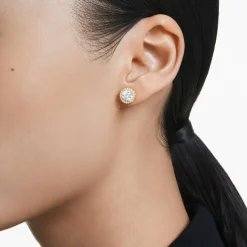 UNA:OHRSTECKER STUD PAVE WHITE/GOS