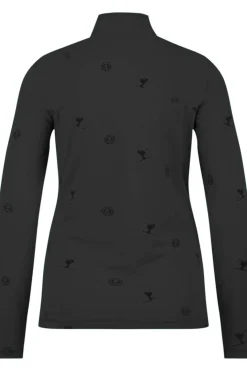 Unterzieher im Allover-Flockprint
